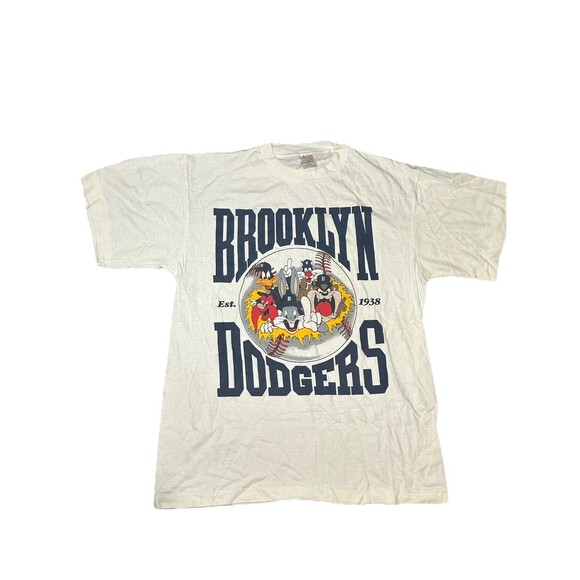 Union Gulf Other - Vintage‎ 90s Brooklyn Dodgers Looney Tunes T Shirt Size Large White